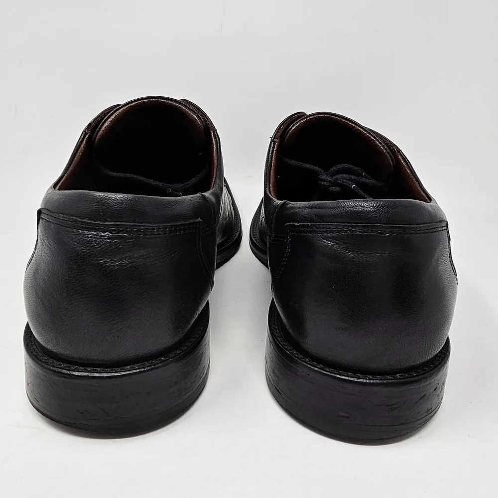 Johnston & Murphy Dobson Black Leather Cap Toe Sheepskin Lining‎ Mens Size US 11